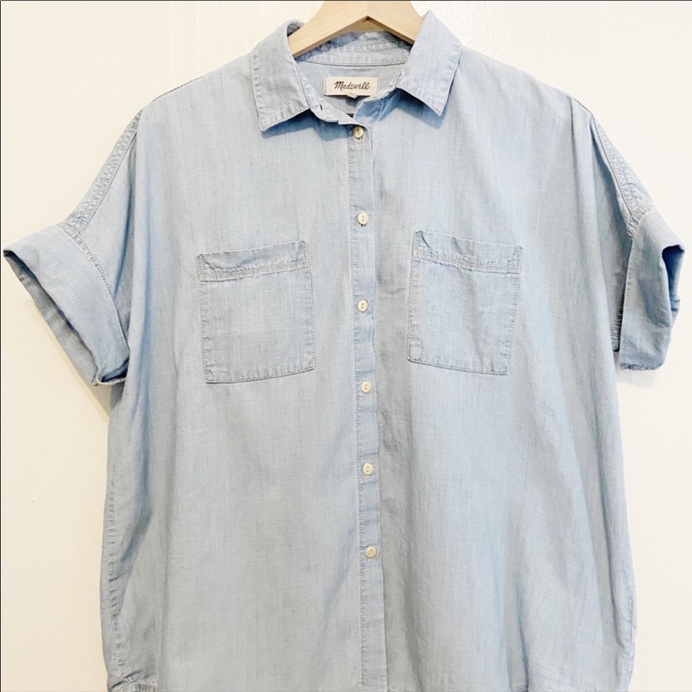 Madewell denim courier top size M